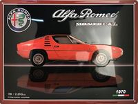 I&S/Les I&S Retro Collecties Metalen Reliëf Plaat 40x30 cm Alfa Romeo Alfa Romeo Montreal