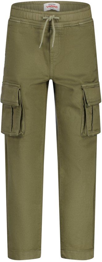 Vingino - Clive - Jongens - Straight leg jeans - Maat 146 - Katoen/Polyester/Elastaan - Kalamata green - Herfst/Winter 2025