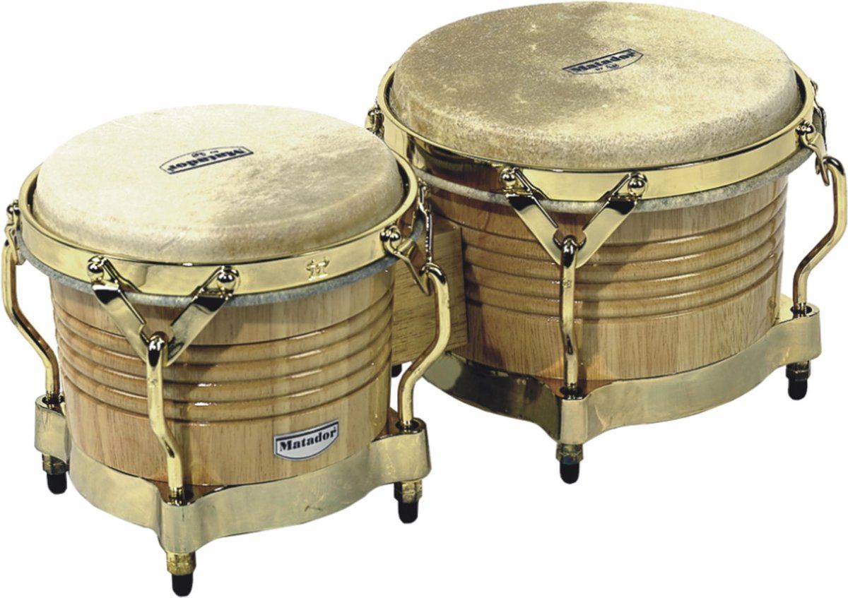 Latin Percussion Matador Bongos M201-AW, 7 1/4"+ 8 5/8", Natural