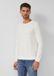 s.Oliver Pull en maille avec structure en fil flammé et bord roulé - crème - M