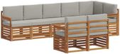 vidaXL Ensemble de salon d'extérieur, 8 pièces, naturel et gris clair