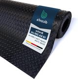 Tapis en caoutchouc - Coureur antidérapant - Protéger le sol - Sur mesure - 08m x 4m - Noir