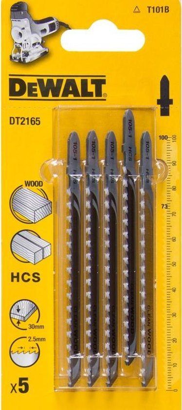 DeWalt DT2165 Decoupeerzaagblad HCS - Hout - 5 stuks