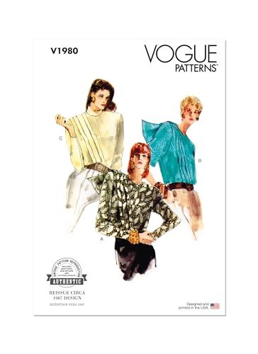 VOGUE PATTERNS V1980B5 Misses' Blouse B5 (8-10-12-14-16)