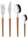 Merkloos Dilette Ensemble de 24 couverts marron avec manche
