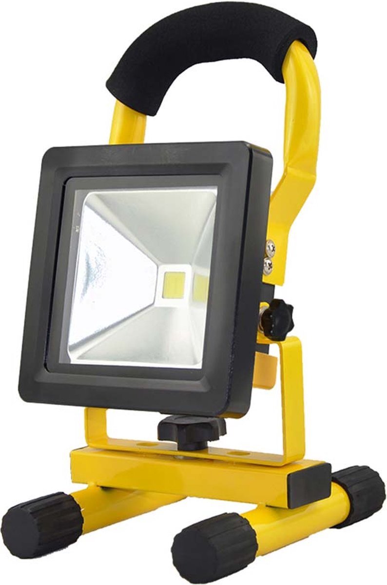 imtex Oplaadbare LED bouwlamp op accu - 20 Watt - Met grondstandaard