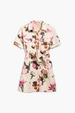 Desigual Dameshemdjurk Monicawhite Katoen Crudo Gebloemd Korte Mouw M