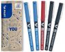 PILOT - Set van 4 V5 - Stylo roller à encre liquide à pointe fine pour une écriture fluide et précise - Séchage rapide, sans bavures - 2 noir, 2 bleu, rouge - Pointe fine (0,5 mm)