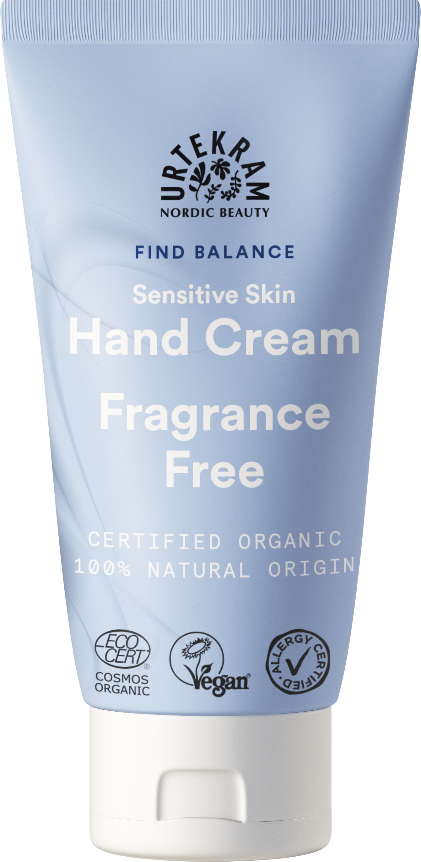 Urtekram Fragrance Free Crème - 75 ml - Voor Vrouwen - Gevoelige Huid