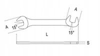 Beta Dubbelzijdige Platte Sleutel Mini 5,5x5,5x86mm