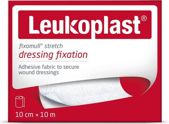 Fixomull Stretch - 10 m x 10 cm - Wit - Compressie buisverband