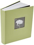 Stof Frame Cover Fotoalbum 200 Zakken Houden 5x7 Foto's, Salie Groen
