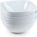 Plasticforte Serveer schaaltje - 6x - vierkant - wit - 23,5 x 9 cm kunststof