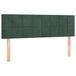 VidaXL Hoofdeinde donkergroen, 144 x 5 x 78/88 cm, fluweel