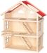 Maison de poupée, 3 étages, 87,5 cm, bois, naturel