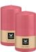 Wiedemann Bougie cylindrique/bougie pilier - 2x - Rose - 13 x 7 cm - 52 heures de combustion