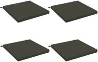vidaXL - 4-Piece - Zitkussens - SOEST - 4 - st - 100% - Polyester - Antraciet