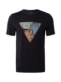 GUESS Shirt turquoise / donkeroranje / zwart / offwhite