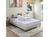 Pack matelas à ressorts sommier beige couette oreillers 140x200