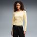 PUMA T-shirt bébé à manches longues et à pois Femme, Vêtements, Jaune, L
