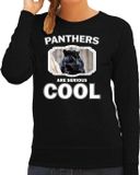 Bellatio Decorations Dieren Panters Sweater Zwart Dames - Panthers Are Serious Cool Trui - Cadeau Sweater Zwarte Panter/ Panters Liefhebber XXL