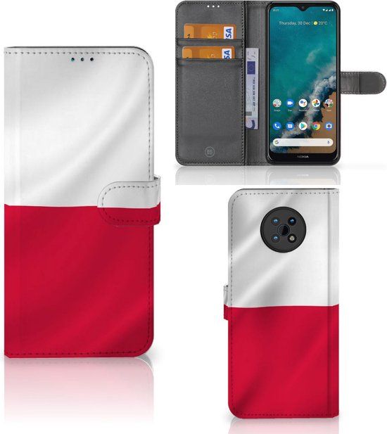 B2Ctelecom Smartphone Hoesje Nokia G50 - Bookcase - Multi Poolse vlag - Voetbal