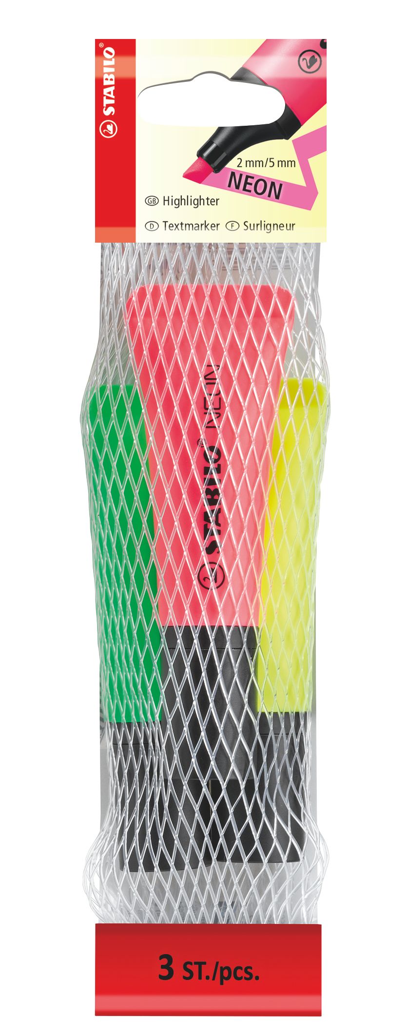 Stabilo Neon - Markeerstiften - Multi - 3 stuks