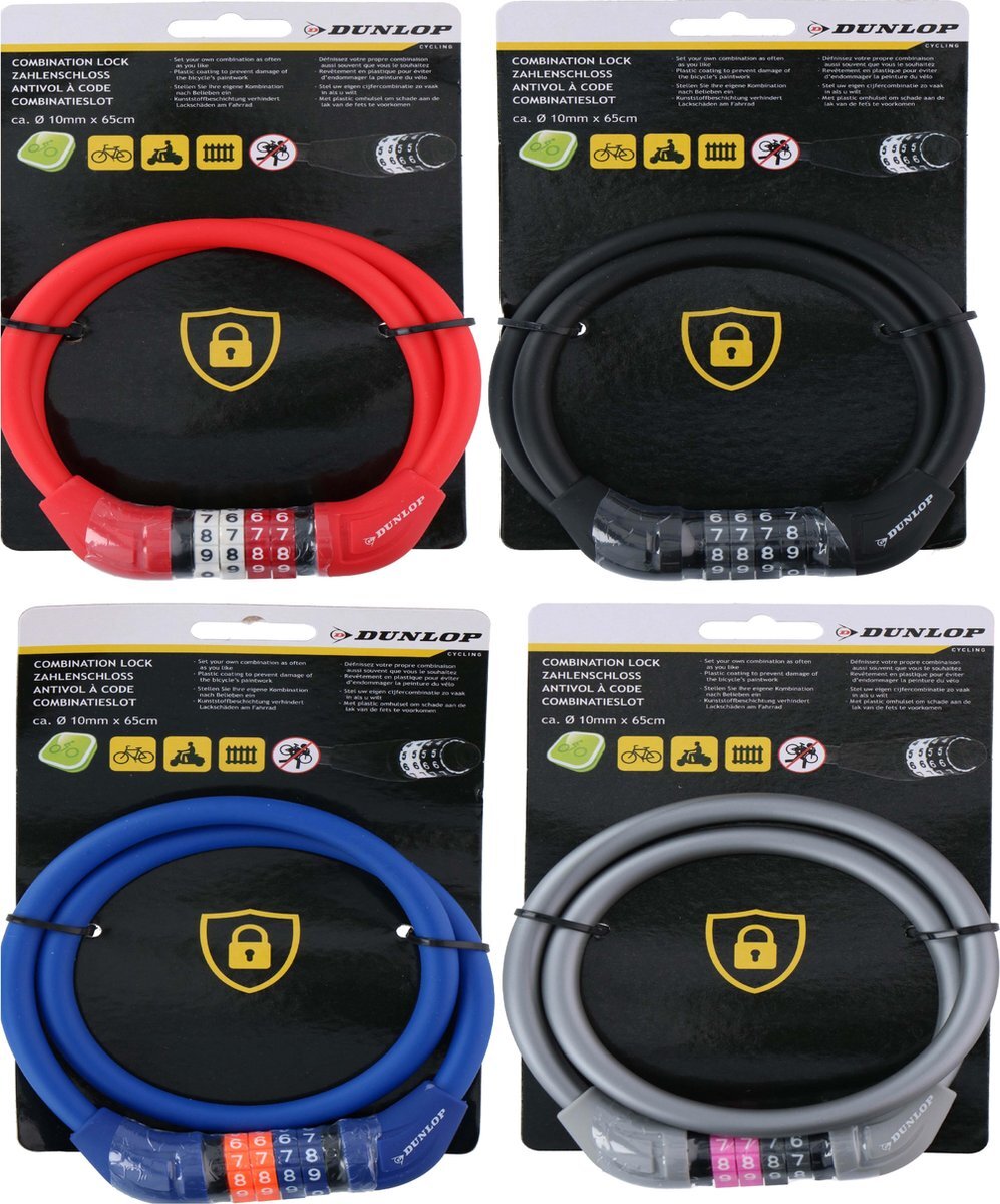 Dunlop combinatie slot 10mm x 65 cm