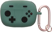 kwmobile Hoes geschikt voor JBL Wave Beam / Beam 2 / Wave 200TWS - Siliconen cover voor oordopjes in groen / zwart - Gameconsole design