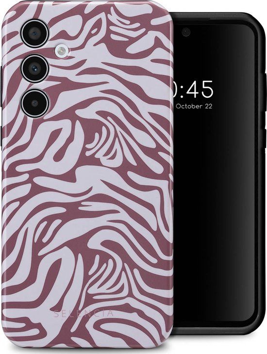 Selencia Vivid Backcover - Trippy Swirl Dark Rose - Samsung Galaxy A35 5G Case