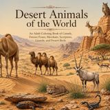 Desert Animals of the World: An Adult Grayscale Coloring Book of Camels, Fennec Foxes, Meerkats, Scorpions, Lizards, and Desert Birds