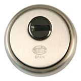 Amig - Cilinderbeschermer Mod. 30 - Messing - Zilverkleurig - Massieve buitenring - Ø65 mm - anti-boorplaat - Met schroeven en montagebeugel - Europrofielcilinder EN1303 - Gesinterd stalen behuizing