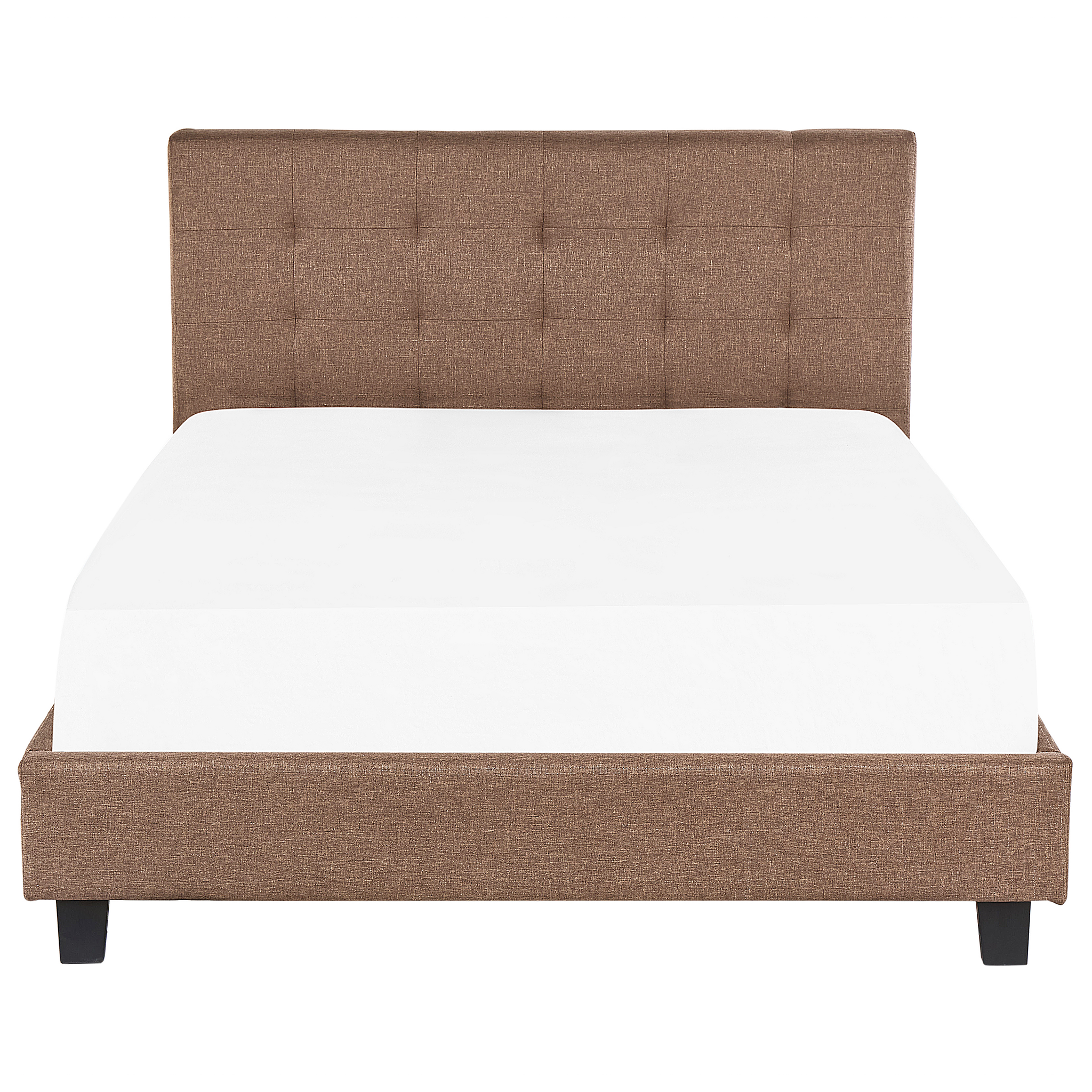 BELIANI Beliani ROCHELLE  - Tweepersoonsbed - Bruin - 140 x 200 cm - Polyester