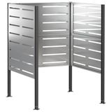 vidaXL Écran de poubelle 85 x 85 x 113 cm acier galvanisé argent
