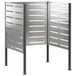 vidaXL Écran de poubelle 85 x 85 x 113 cm acier galvanisé argent