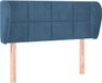 vidaXL Hoofdbord met randen 93x23x78/88 cm fluweel donkerblauw