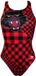 Turbo Rouge Tigre Maillot de bain Rouge, Noir L Femme