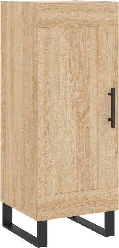 vidaXL Dressoir 34,5x34x90 cm bewerkt hout sonoma eiken