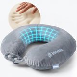 TRAVARA Nekkussen The Tripster - Memory Foam Reiskussen - Licht Grijs