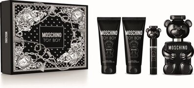 Moschino Toy Boy Giftset - 100 ml eau de parfum spray + 10 ml eau de parfum spray + 100 ml showergel + 100 ml aftershave balm - cadeauset voor heren