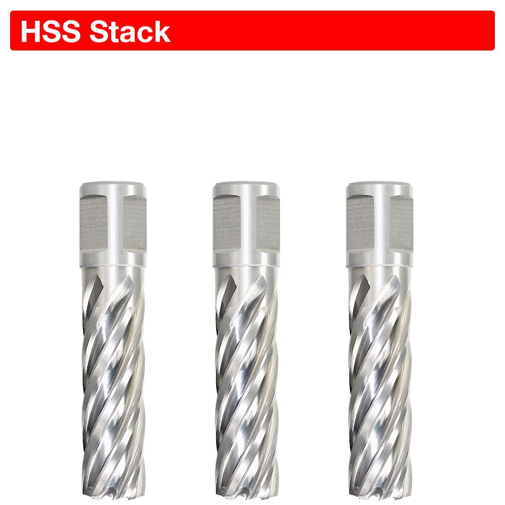 Euroboor HSS kernboor Ø 24 mm x 75 mm voor stapelsnede - HCPY.240