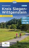 Radwanderkarte KOMPASS Karten Radwanderkarte BVA Kreis Siegen-Wittgenstein mit Knotenpunkten 1:50.000, reiß- und wetterfest, GPS-Tracks Download, E-Bike-geeignet