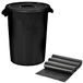 WELLHOME Gerecycleerde containers + 3 x vuilniszakken met 10 stuks, bruin, Ø 51,5 x 67 cm