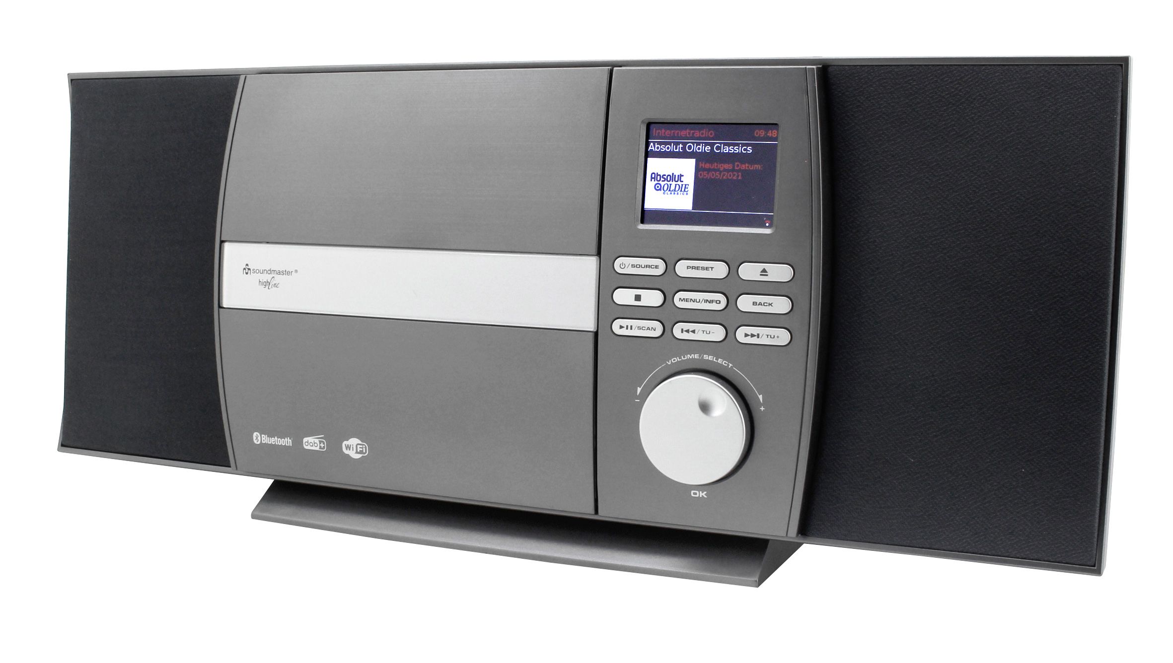 Soundmaster ICD1010AN - Stereo Music Center with Internet, DAB+, CD, Bluetooth and App Control - Black