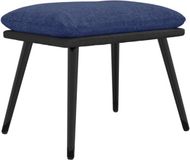 Voetsteun, vidaXL Voetenbank 45x29,5x35 cm stof en kunstleer blauw