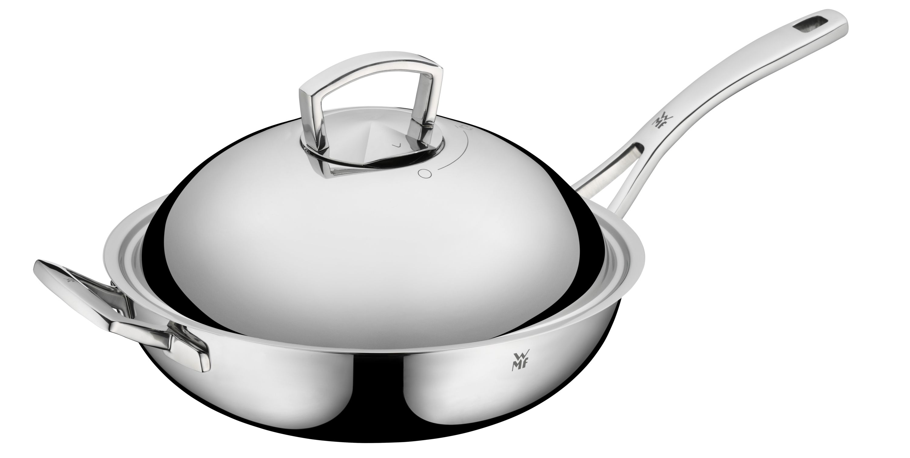 WMF Multiply Wok Pan - 32cm - Stainless Steel with Lid
