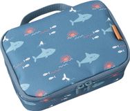 Fresk Kleine Koeltas Kind 2.5 L – Lunchtas Jongens – Thermische Lunch Koeltas - Met Bestekvak - Waterafstotende Lunchtas - Blauw - Shark