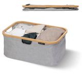Jubbly® - Wasmand opvouwbaar - Wasbox - Heupwasmand - 55 Liter - Stof/Bamboe - Beige