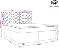 vidaXL Boxspringbed met matras met hoofdeinde Taupe 140 x 200 cm Stof