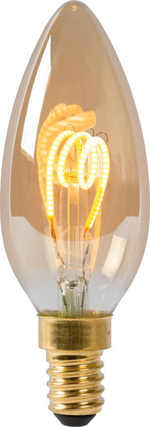 Lucide C35 LED Filament Lamp - E14 - 3W - 2200K - Amber - Dimmable